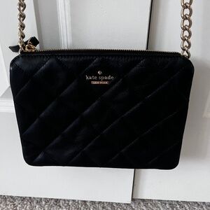 kate spade quilted cross body bag - black